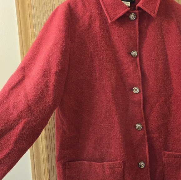 Vintage Harve Bernard 1960s 100% Wool Red Coat - Picture 2 of 7